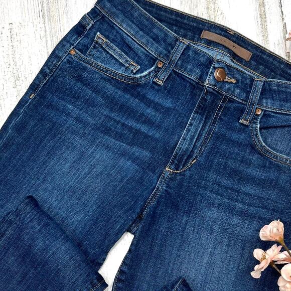 Joe's Jeans Margaret Skinny Ankle Jean Size 26 Mid-Rise Frayed Asymmetrical Hem - Picture 3 of 12